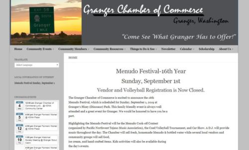 Granger Chamber of Commerce Website